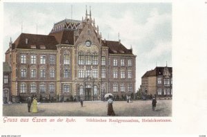 Gruss aus ESSEN an der Ruhr , Germany , 1890s ; Stadtisches Real gymnasium , ...