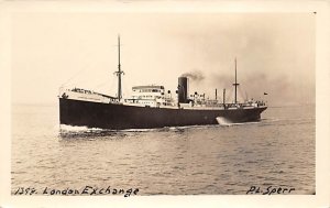 London Exchange Dec 26th, 1935, Real Photo Carter N. Bealer Ship 