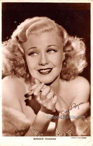 Ginger Rogers Movie Star Actor Actress Film Star Writing on back 