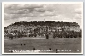 New Lisbon WI RPPC Long Bluff Tower In Center Real Photo Postcard V26