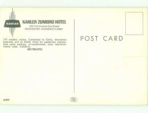 Pre-1980 KAHLER ZUMBRO HOTEL Rochester Minnesota MN HQ1166