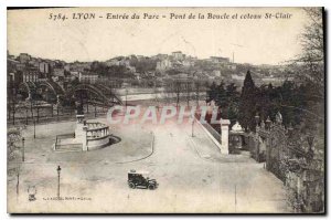 Postcard Old Lyon Entree Bridge Park Loop and hillside St Clair