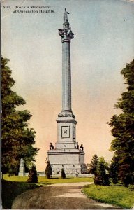 VINTAGE POSTCARD BROCK'S MONUMENT AT QUEENSTON HEIGHTS ONTARIO CANADA c. 1920