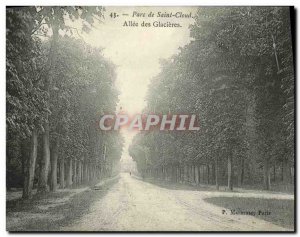 Old Postcard Parc de St Cloud Grande Allee of Glacieres