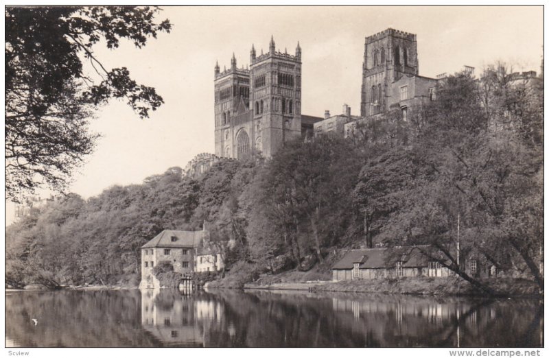 RP, TUCK, View From Prebends Bridge, Durham Cathedral, DURHAM, England, UK, 1...