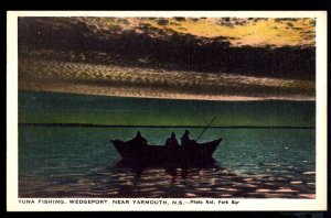 Nova Scotia WEDGEPORT Tuna Fishing near Yarmouth Pub by Harry McKinlay - Linen