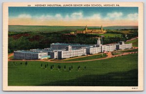 1944 Hershey Industrial Junior Senior High School Pennsylvania Posted Postcard