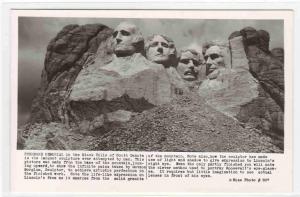 Mt Rushmore Monument South Dakota 1950s RPPC real photo postcard