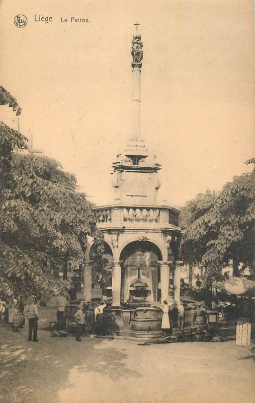 Belgium Liege fountain monument Le Perron