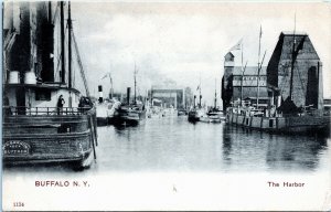 Postcard NY Buffalo The Harbor Publ. C. Koeber Co., PCK Series No. 1134 1907 L1