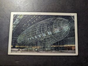 Mint USA Zeppelin Postcard Framework of USS Akron Navy Airship