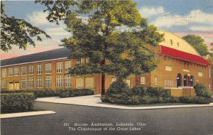Lakeside Ohio 1956 Postcard Hoover Auditorium Chautauqua Great Lakes