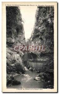 Old Postcard Saint Laurent Route du Pont Grande Chartreuse