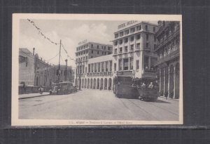 ALGERIA, ALGIERS, BOULEVARDE CARNOT, , HOTEL ALETTI, TRAMS,  c1925 ppc., unused.