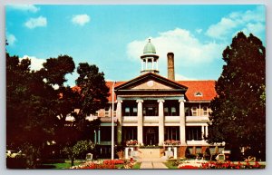 Sullivan IL~Illinois Masonic Home~Columned Porch/Balcony~Cupola~Vintage Postcard