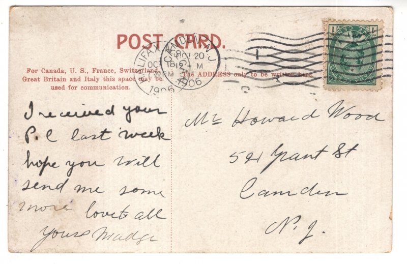 Public Gardens Halifax, Nova Scotia, Used 1906