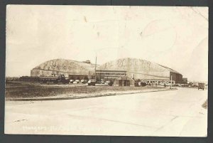 1952 RPPC Hangers McCloud Field Tacoma Washington Has Wear