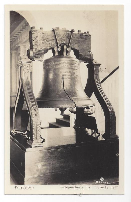 RP Philadelphia PA Liberty Bell Independence Hall K.F. Lutz