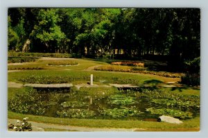 Minot ND- North Dakota, Sunken Gardens, Roosevelt Park, Nature, Chrome Postcard