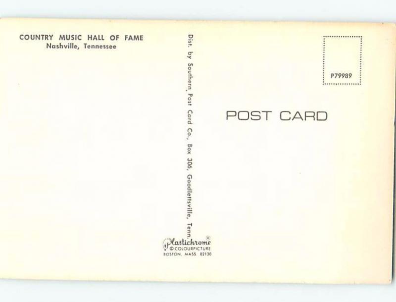 Unused Pre-1980 COUNTRY MUSIC HALL OF FAME Nashville Tennessee TN F9998