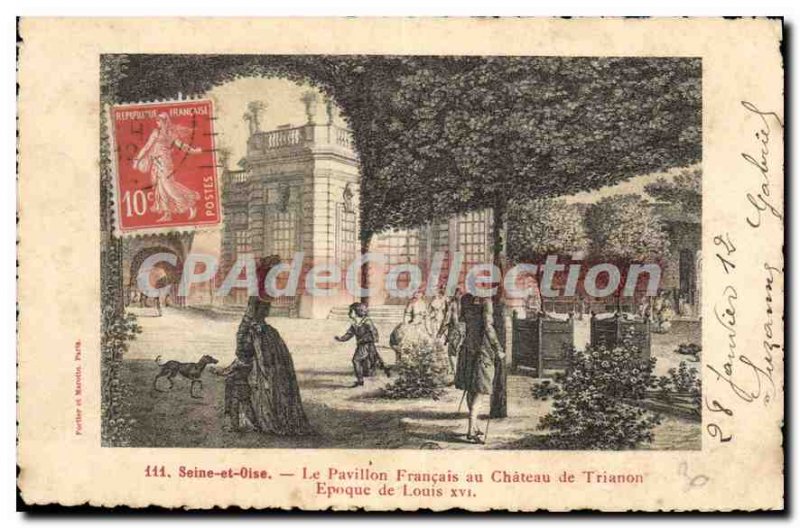 Old Postcard Seine-et-Oise Le Pavillon French Au Chateau De Trianon