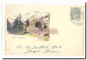 Fancy Old Postcard Alpages Chapelle Saint Roch