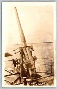 RPPC  WW1 US Army  Anti-Aircraft Gun  Real Photo  Postcard