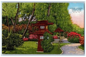 Sioux Falls South Dakota SD Postcard Chinese Gardens Terrace Park 1949 Vintage