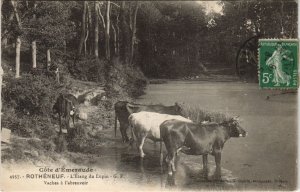 CPA ROTHENEUF L'Etang du Lupin - Vachrs a l'Abreuvoir (1251910)