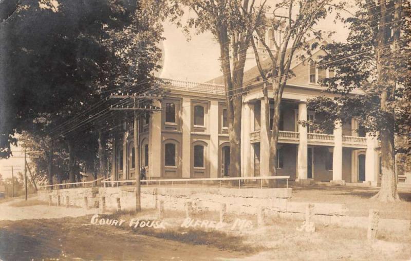 Alfred Maine Court House Real Photo Antique Postcard K32323