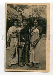 3147410 CEYLON Singalesian girls Vintage RPPC 1925 postcard