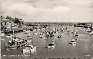 The Harbour Bridlington England UK Silveresque Litho Postcard E80