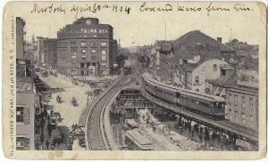 Vintage Undivided back Postcard. Cooper Sq. 3 & 4 Avenues New York pub J Koehler