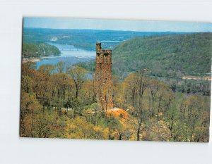 Postcard Aerial View Of Bowmans Hill And Tower Washington Crossing Park PA USA