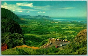 Nuunu Pali Precipice Oahu Hawaii HI UNP Chrome Postcard G6