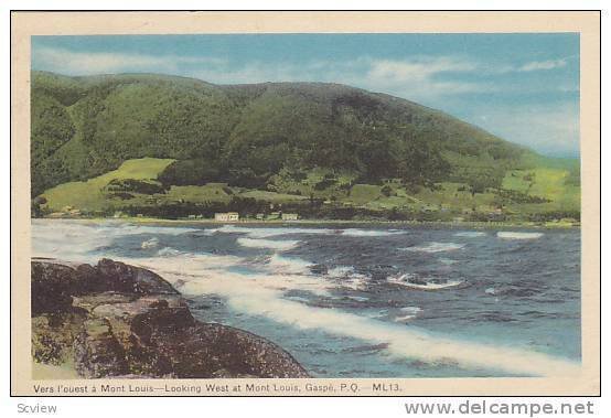 Looking West at Mont Louis, Gaspe, Quebec, Canada,  PU-00-10s