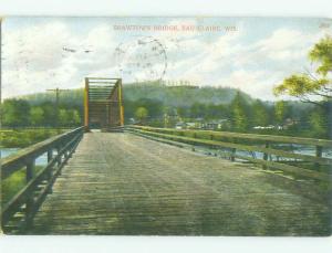 Divided-Back BRIDGE SCENE Eau Claire Wisconsin WI HJ1642