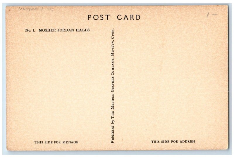c1940 Mosher Jordan Halls Exterior University Michigan Vintage Antique Postcard