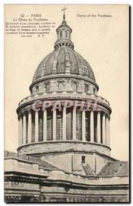 Paris - 5 - Dome of the Pantheon - Old Postcard