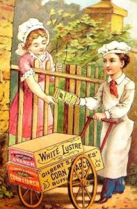 Gilbert S. Craves White Lustre Corn Starch Delivery Boy Lovely Girl D2