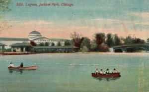 Vintage Postcard 1914 Lagoon Jackson Park Chicago Illinois ILL. Pub Acmegraph Co