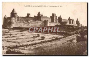 Old Postcard La Cite Carcassonne South General view