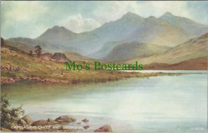 Wales Postcard - Capel Curig Lakes and Snowdon - Edward.H.Thompson RS25480