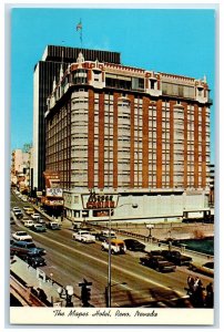 c1960s Mapes Hotel Casino Exterior Roadside Reno Nevada NV Unposted Car Postcard