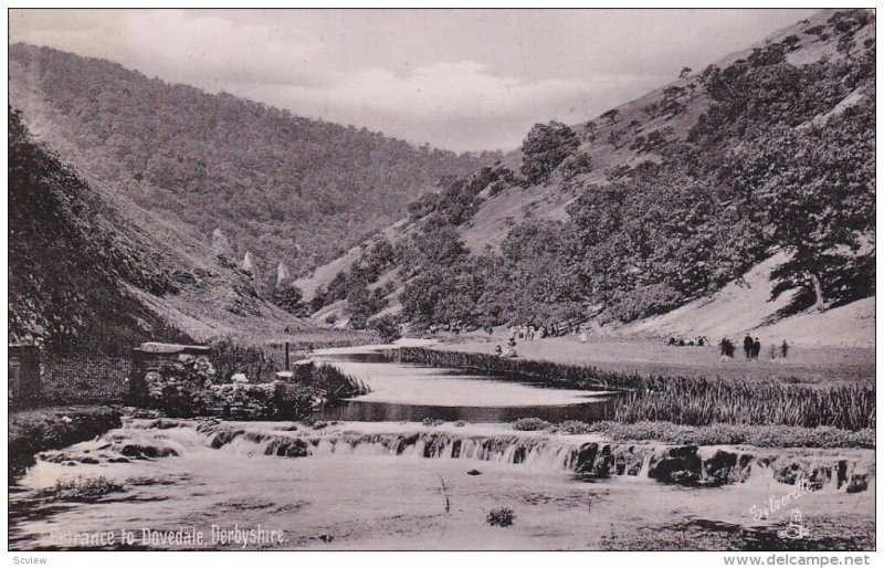 DERBYSHIRE, England, 1900-1910's; Entrance To Dovedale