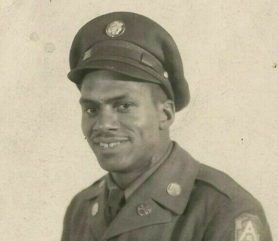 RPPC WWII US Army Private Handsome Black American Soldier Fifth Army 1943-45 