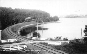 Belfast Maine Beavertail Train Railroad Real Photo Vintage Postcard AA61255