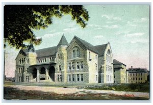 c1905 Minsrology Geology Building Queen University Kingston Canada Postcard