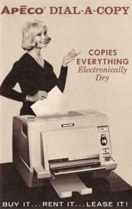 Apeco Dial-A-Copy Machine Copier c1960s Office Advertising Vintage Postcard