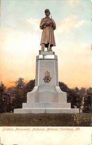 Soldiers monument, Antietam national Cemetery Maryland, USA Civil War Unused 